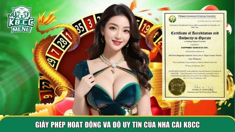 Giới thiệu K8CC về giấy phép và uy tín