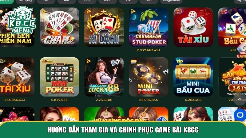 Hướng dẫn tham gia và chinh phục game bài K8CC