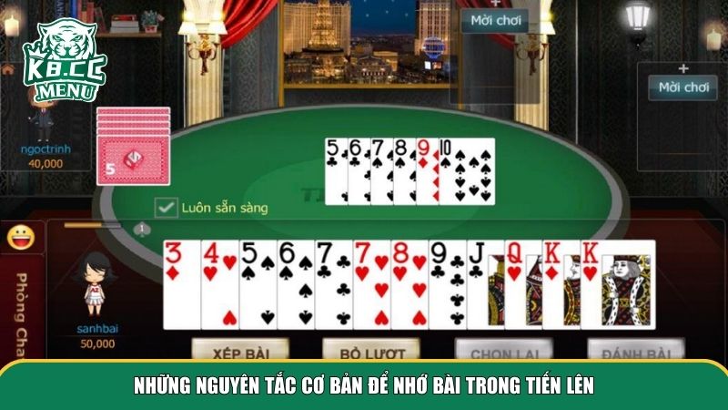 meo nho bai tien len 1 Những nguyên tắc cơ bản để nhớ bài trong Tiến lên