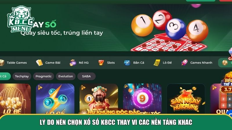 Xổ số K8CC nổi bật nhờ sự khác biệt về dịch vụ và trải nghiệm 